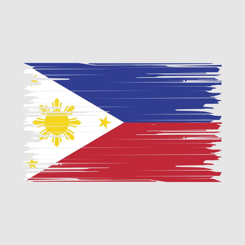 pincel de bandera de filipinas vector