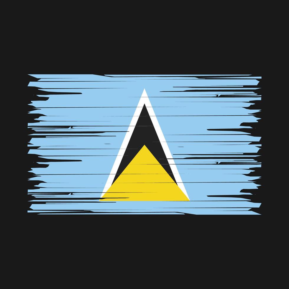 Saint Lucia Flag Brush vector