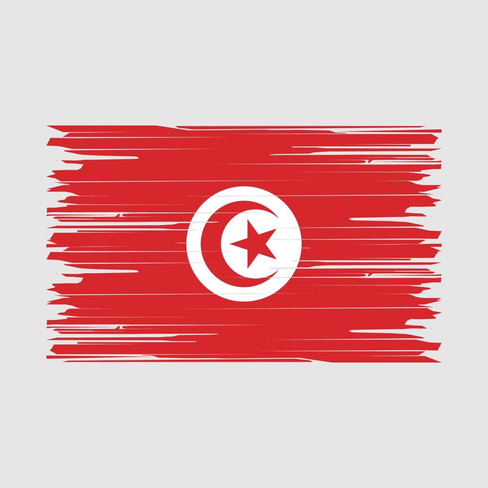 Tunisia Flag Brush vector