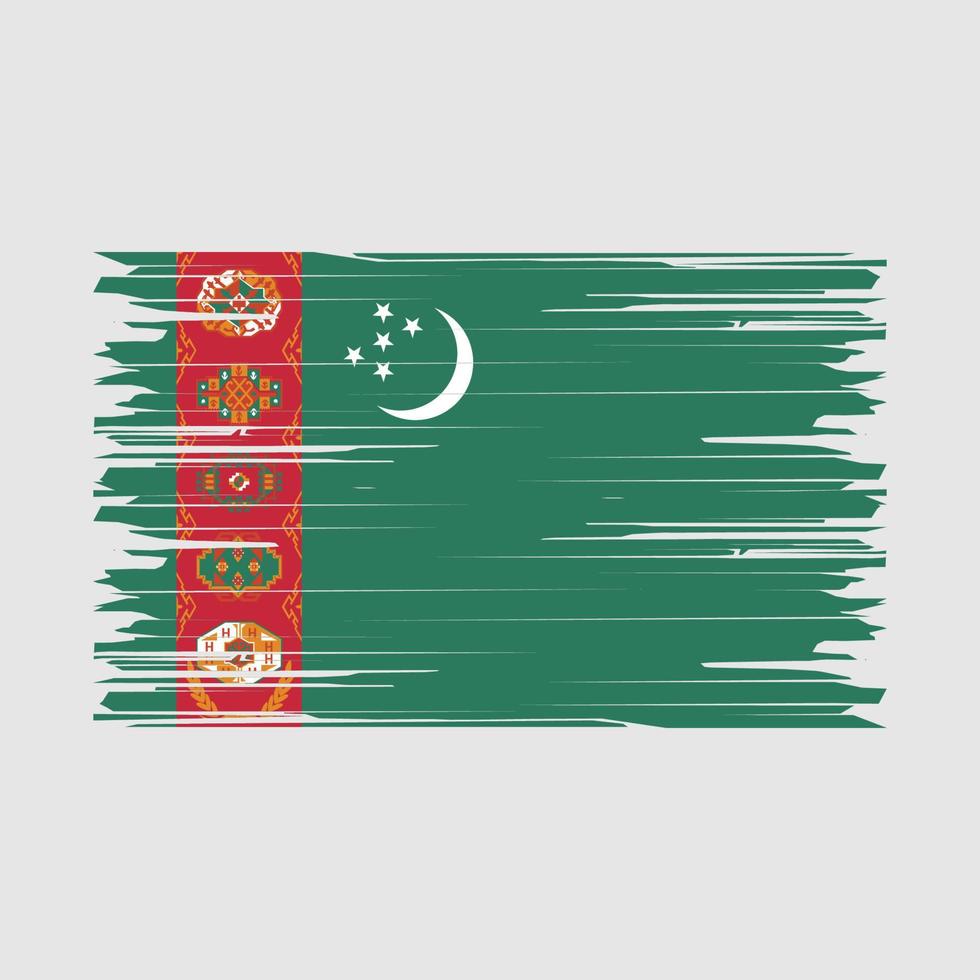 Turkmenistan Flag Brush vector