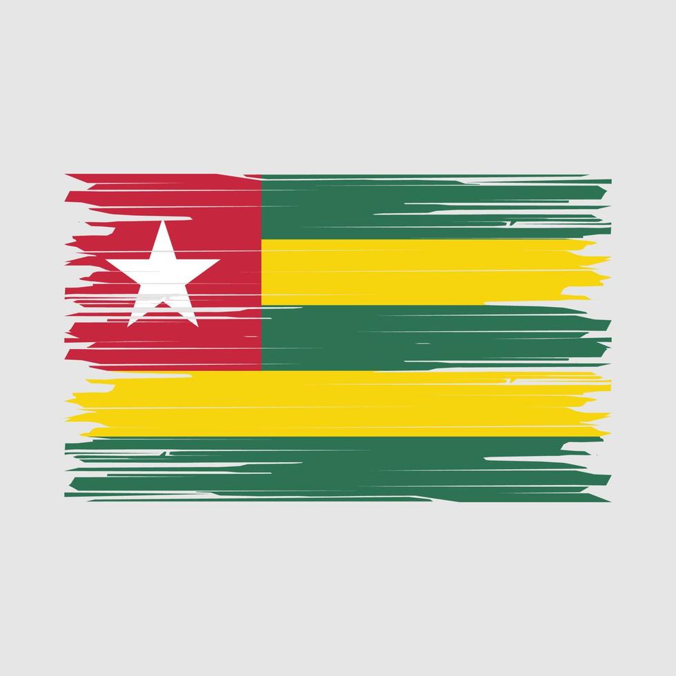 Togo Flag Brush vector