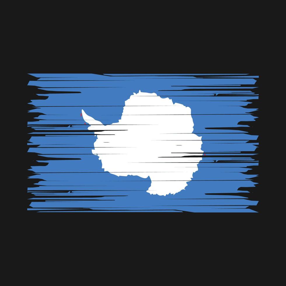 Antarctica Flag Brush vector