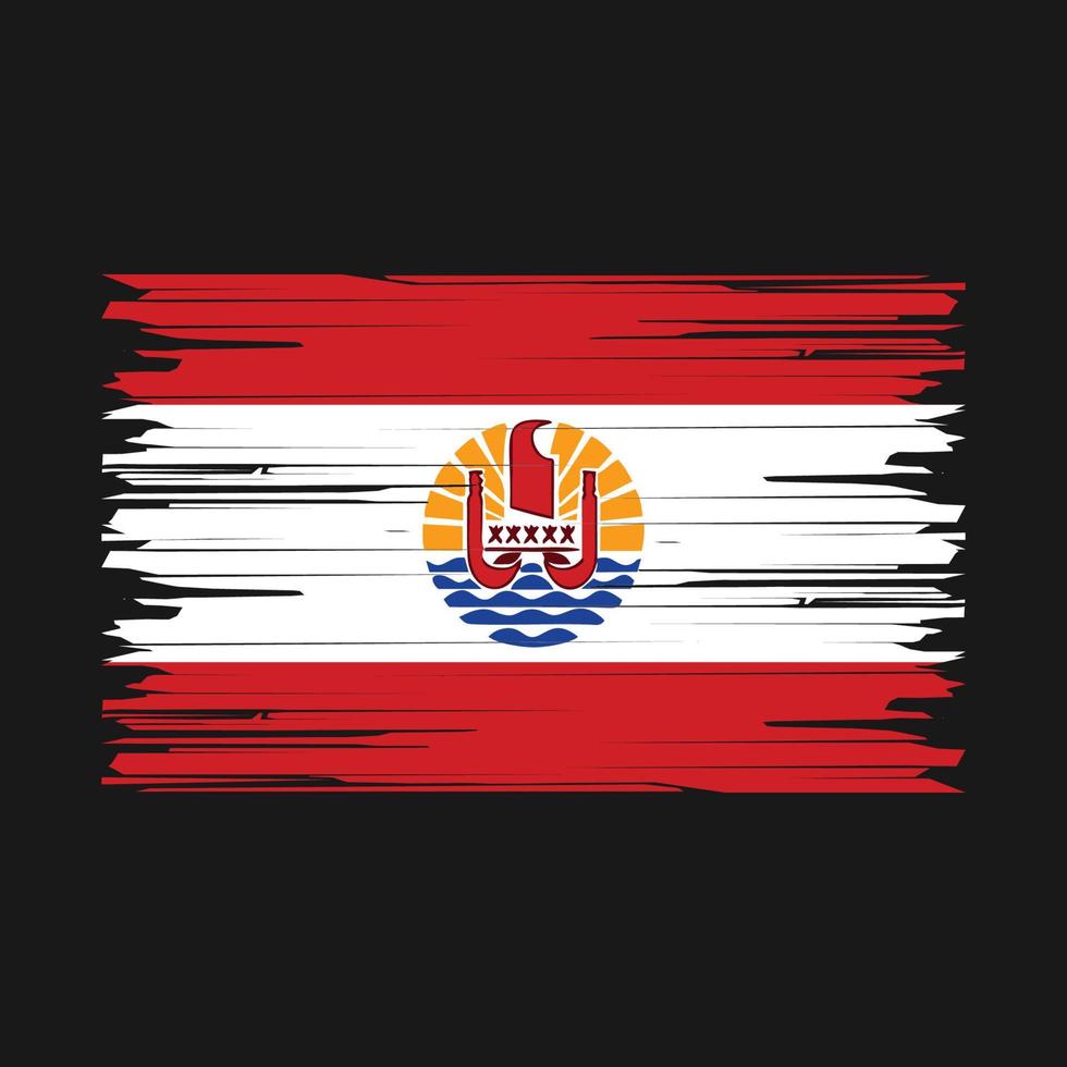 French Polynesia Flag Brush vector