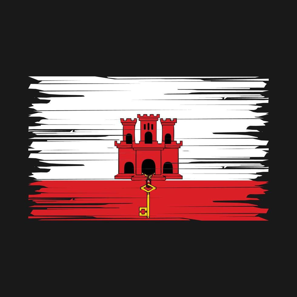 Gibraltar Flag Brush vector