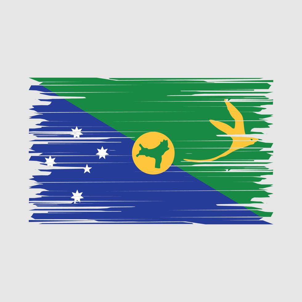 Christmas Islands Flag Brush vector