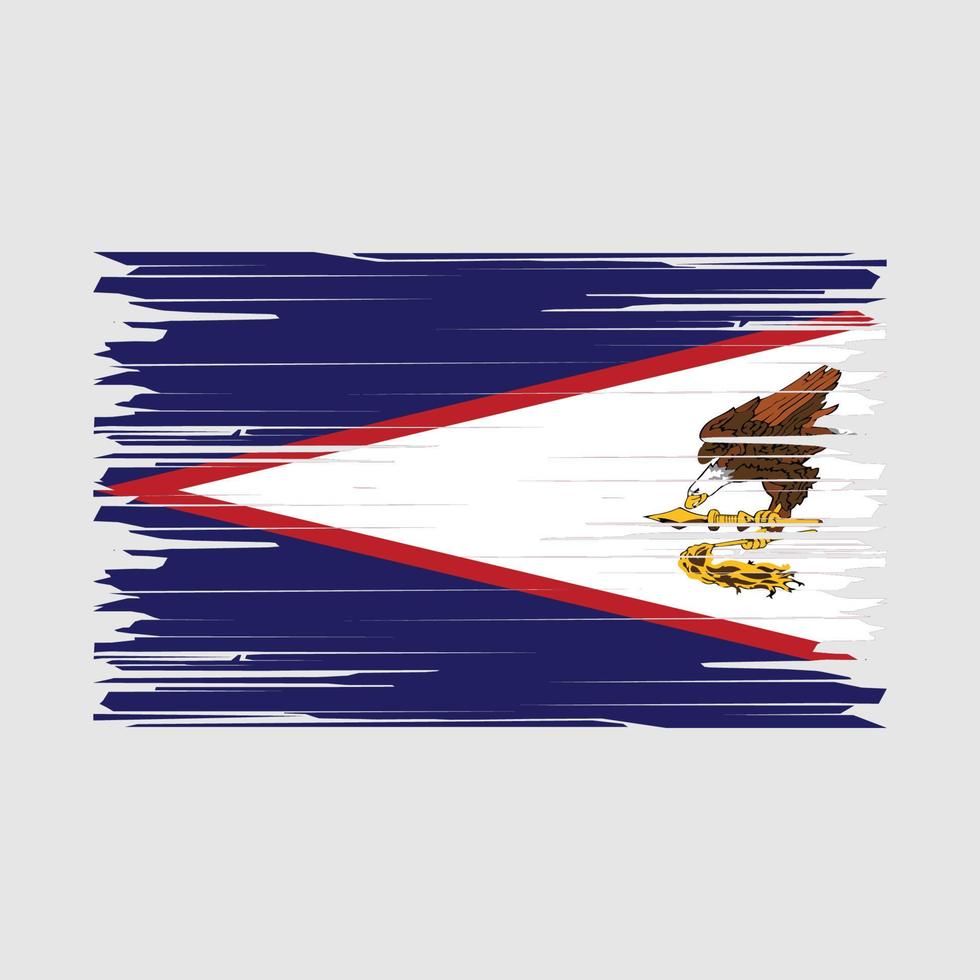 American Samoa Flag Brush vector