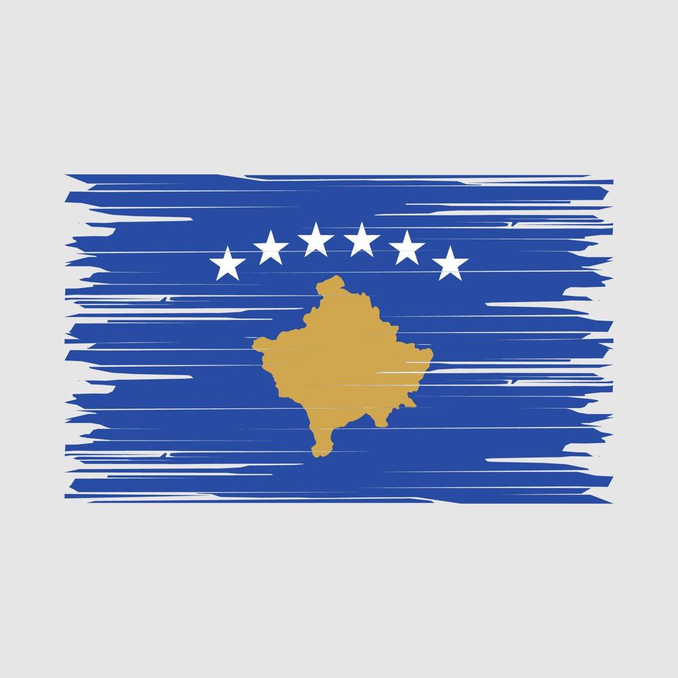 Kosovo Flag Brush vector