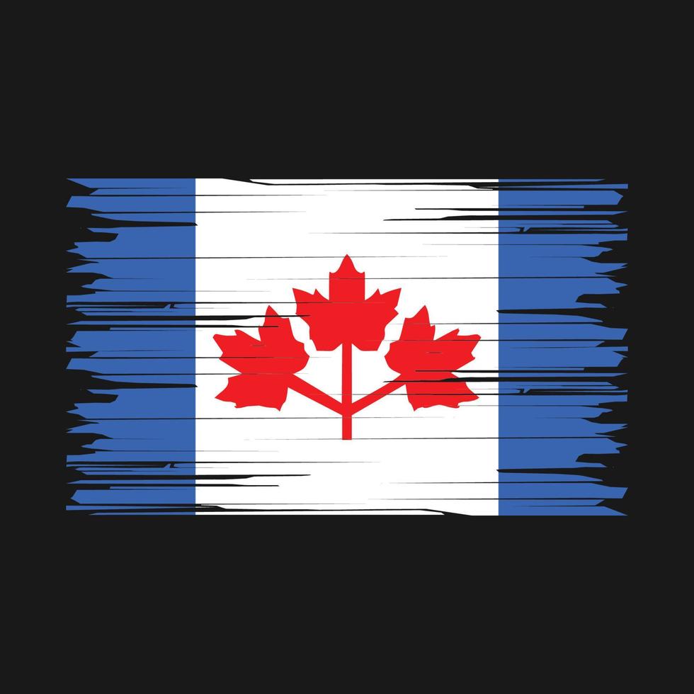 pincel de bandera de canadá vector