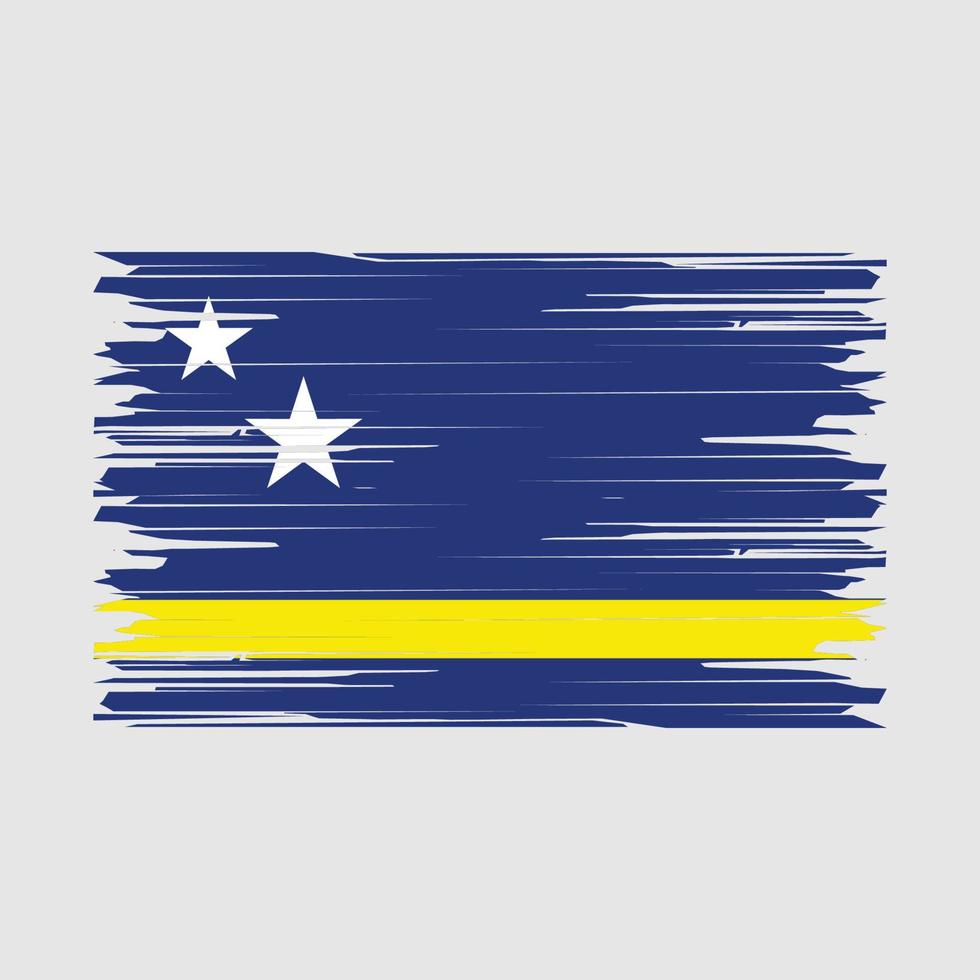 Curacao Flag Brush vector