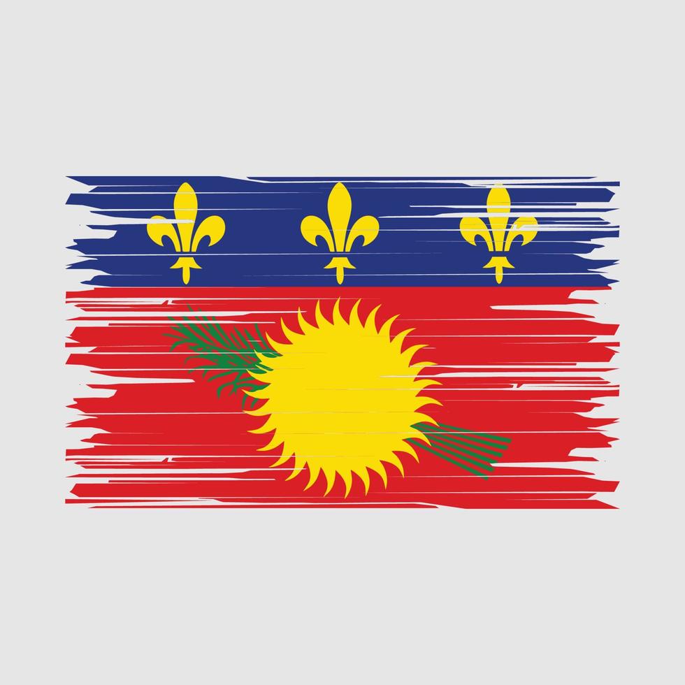 Guadeloupe Flag Brush vector