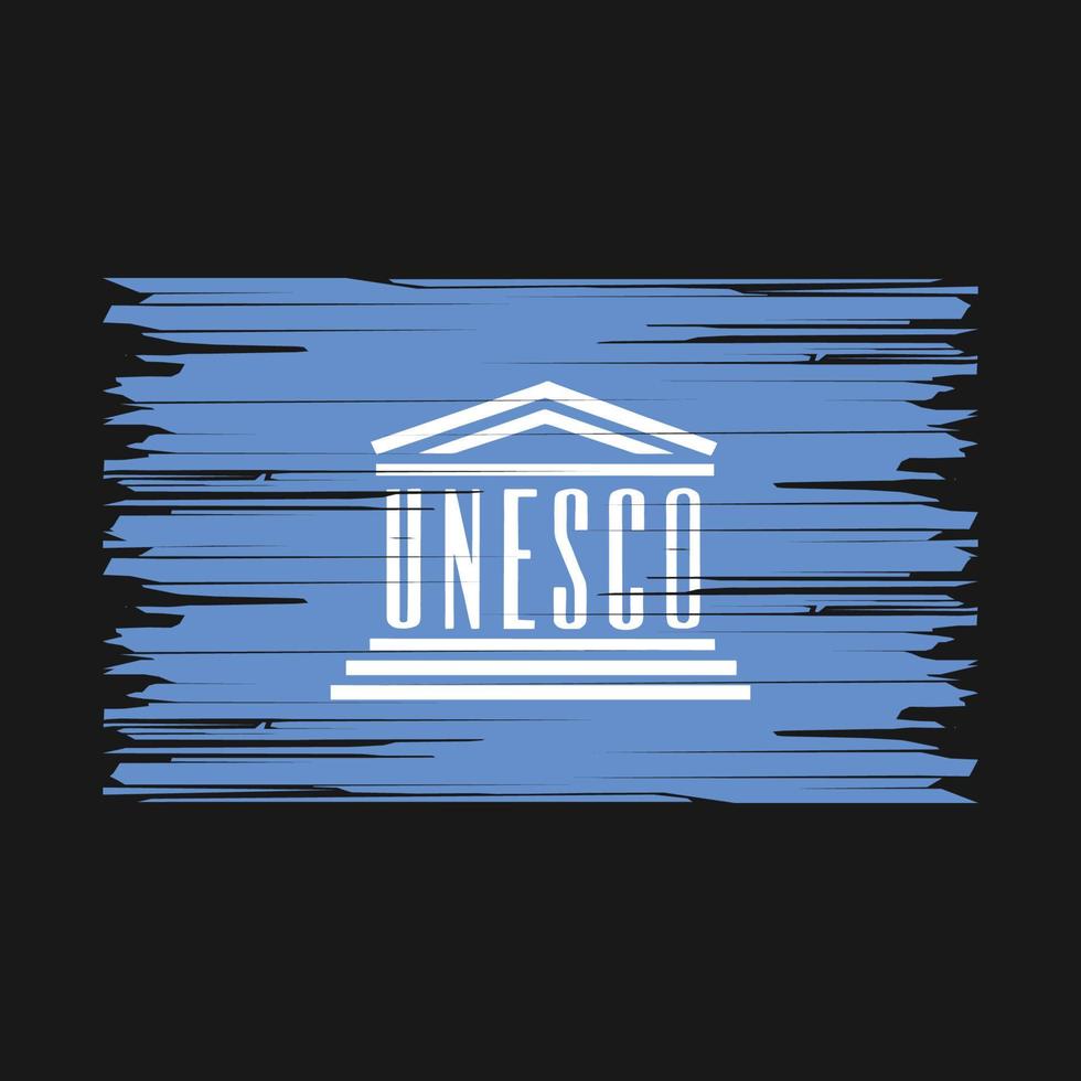 Unesco Flag Brush vector