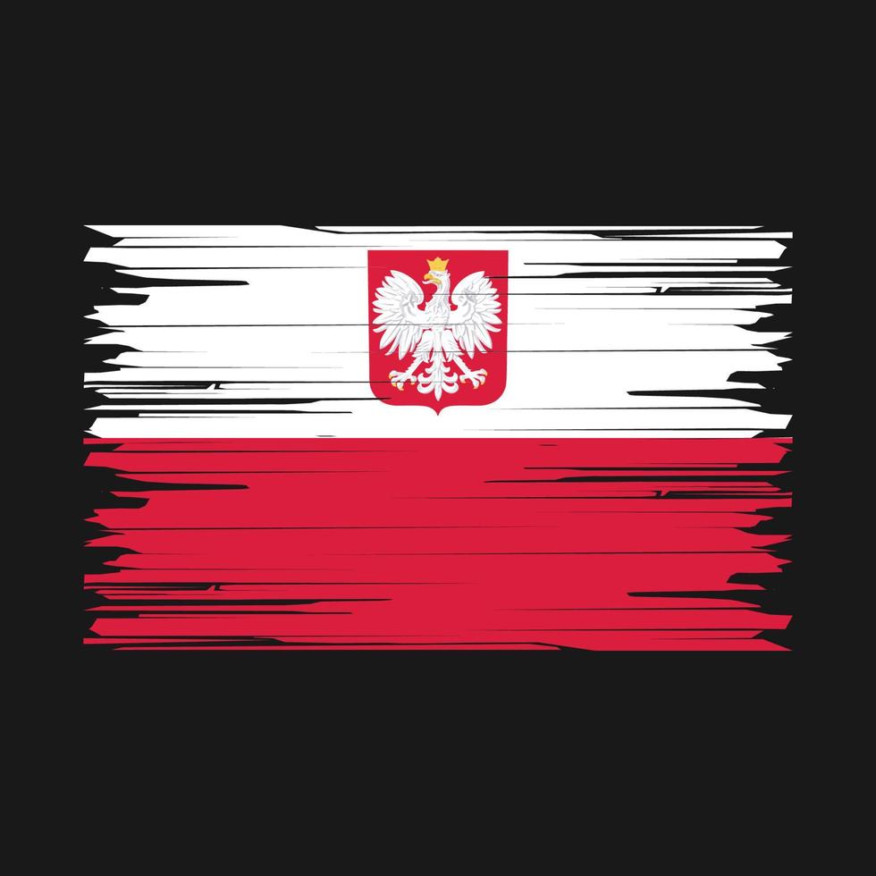 Poland Flag Brush vector