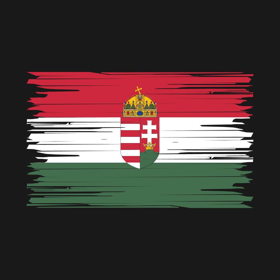 Hungary Flag Brush vector