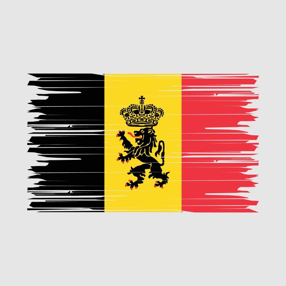 cepillo de bandera de bélgica vector