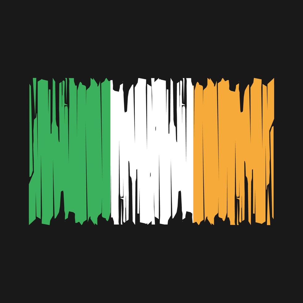 Ireland Flag Brush Vector