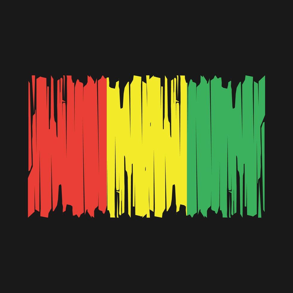 Guinea Flag Brush Vector
