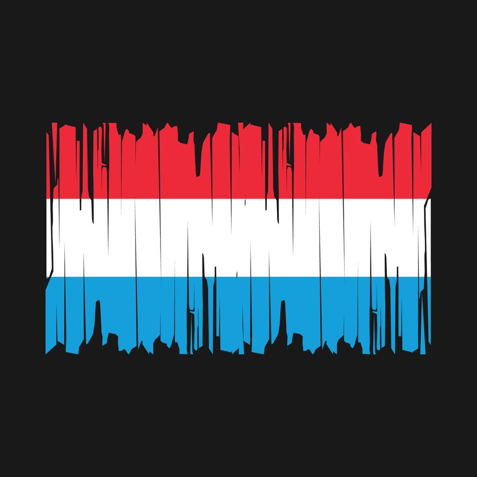 Luxembourg Flag Brush Vector