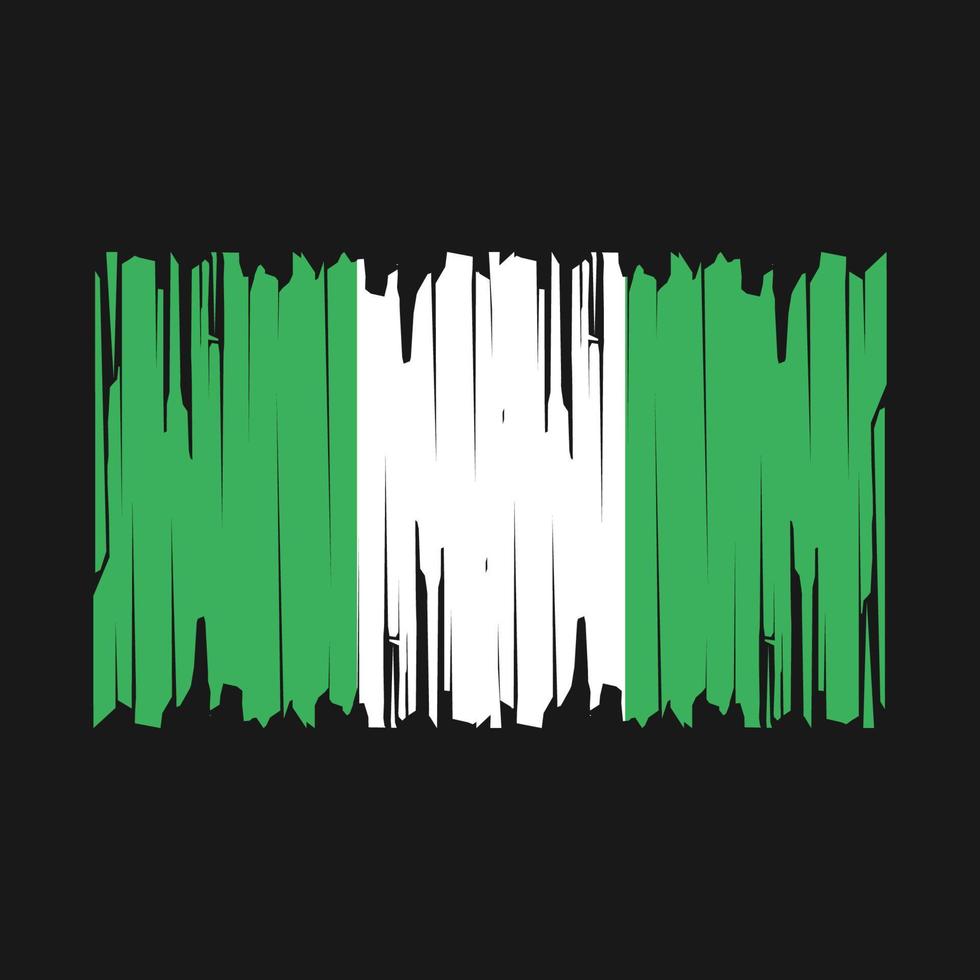 vector de pincel de bandera de nigeria