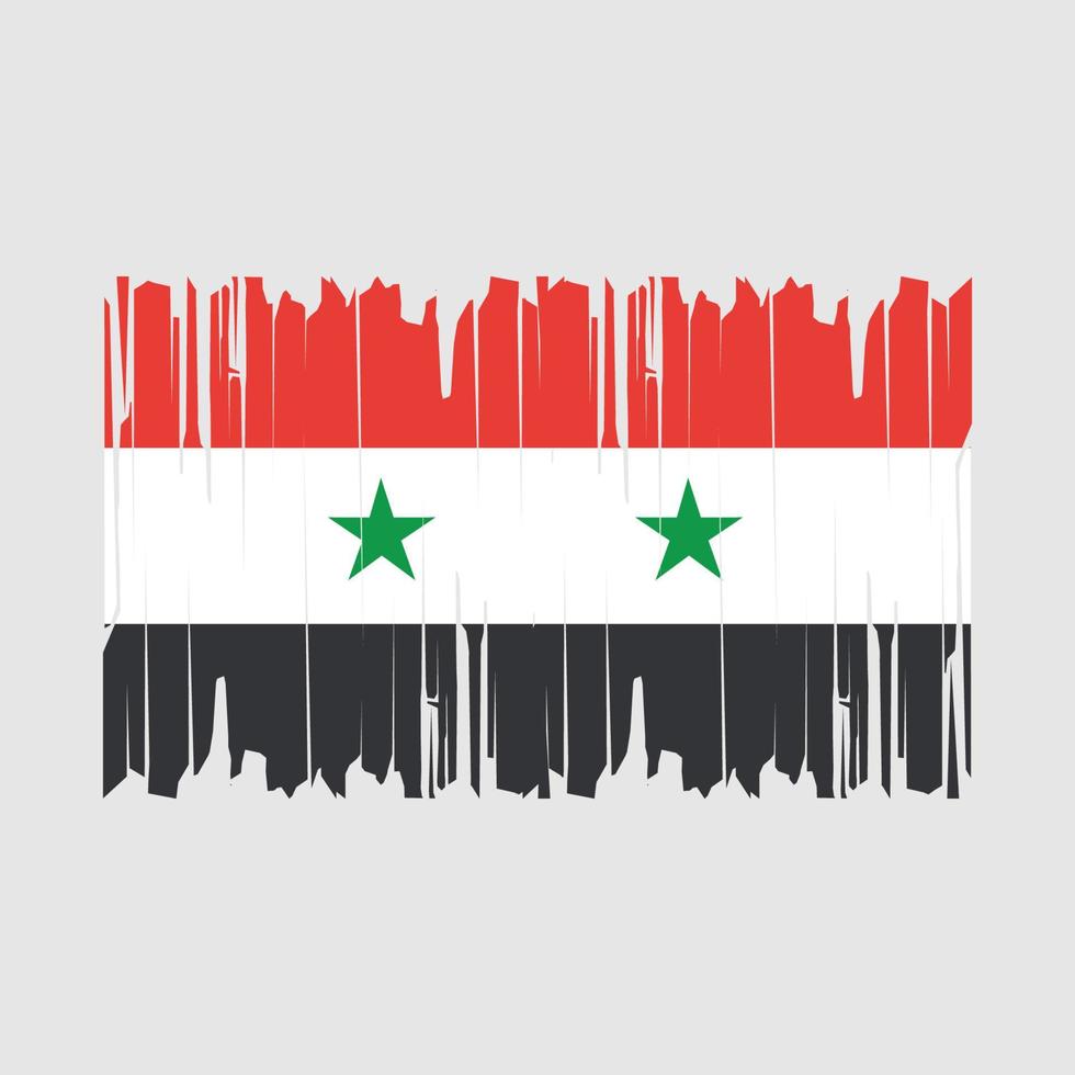 vector de pincel de bandera de siria