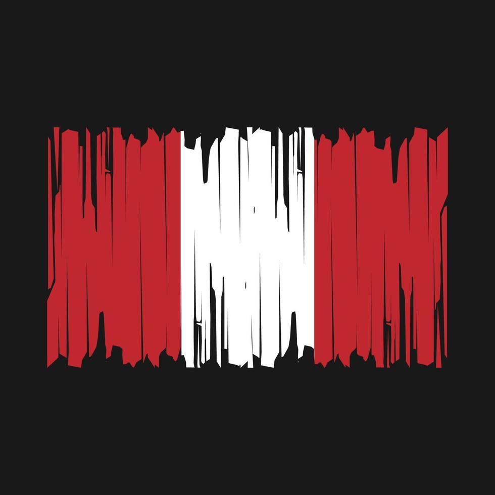 Peru Flag Brush Vector