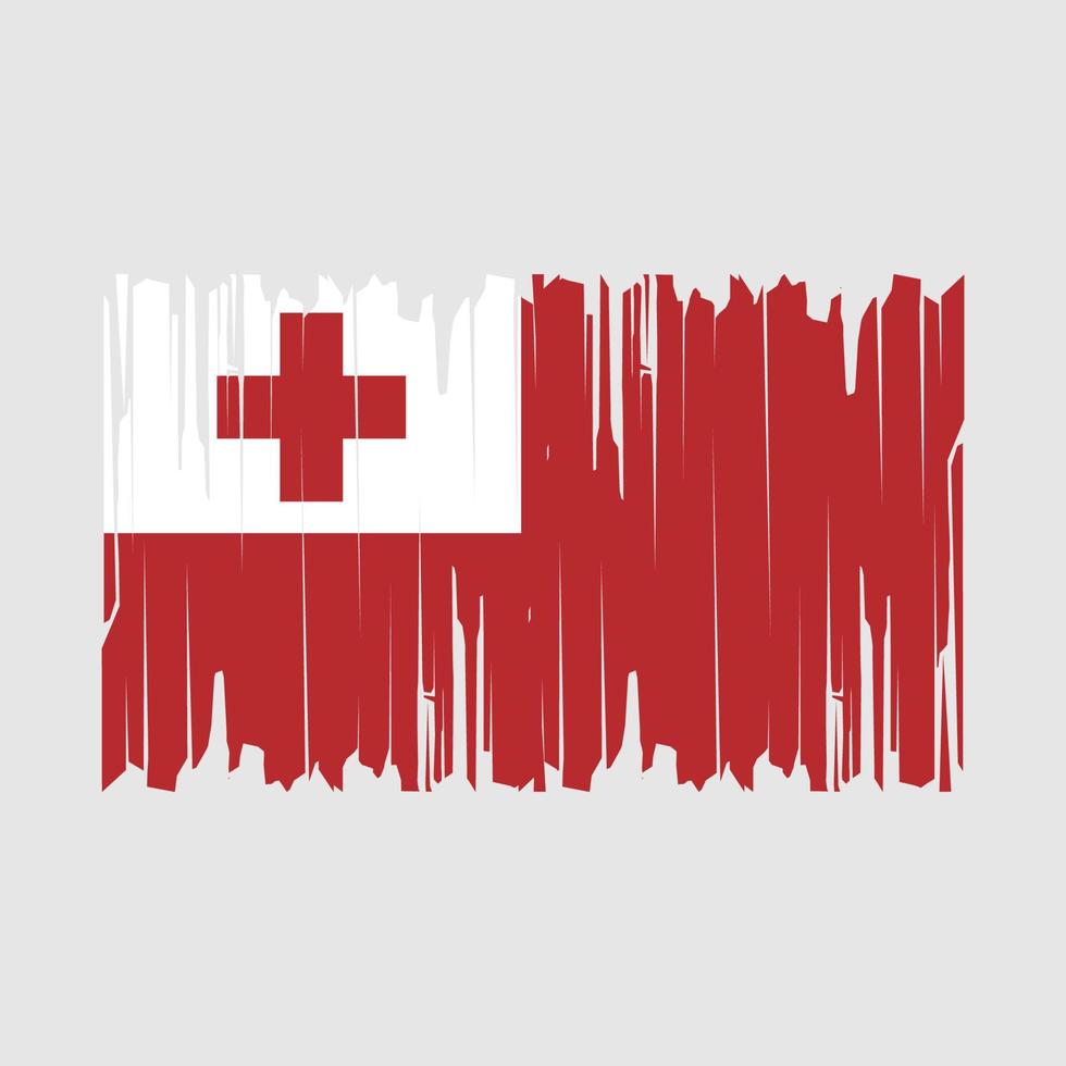 Tonga Flag Brush Vector