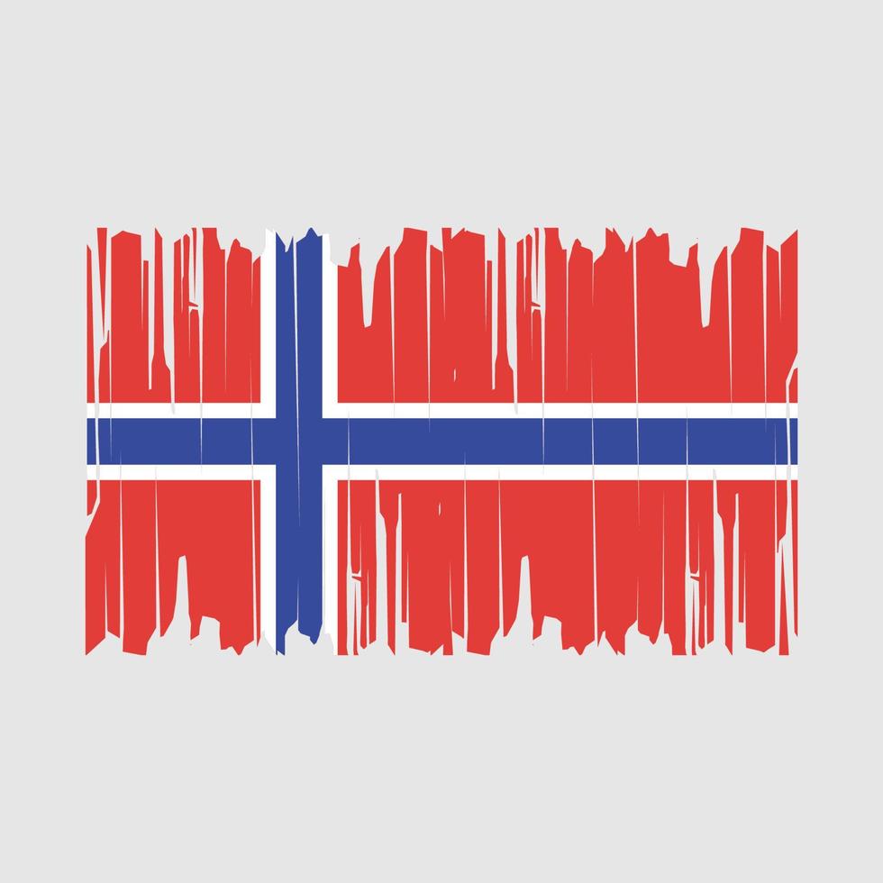 Norway Flag Brush Vector