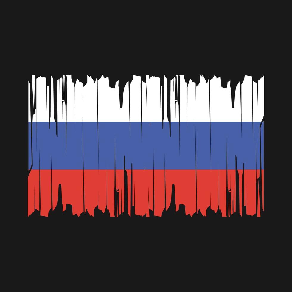 vector de pincel de bandera de rusia