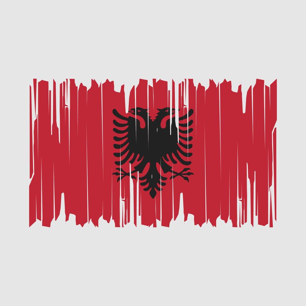 Albania Flag Brush Vector