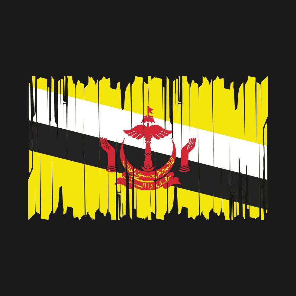 Brunei Flag Brush Vector