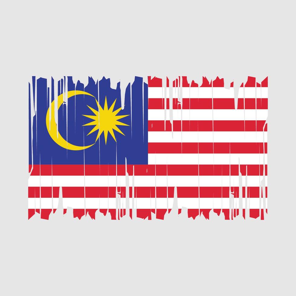 Malaysia Flag Brush Vector