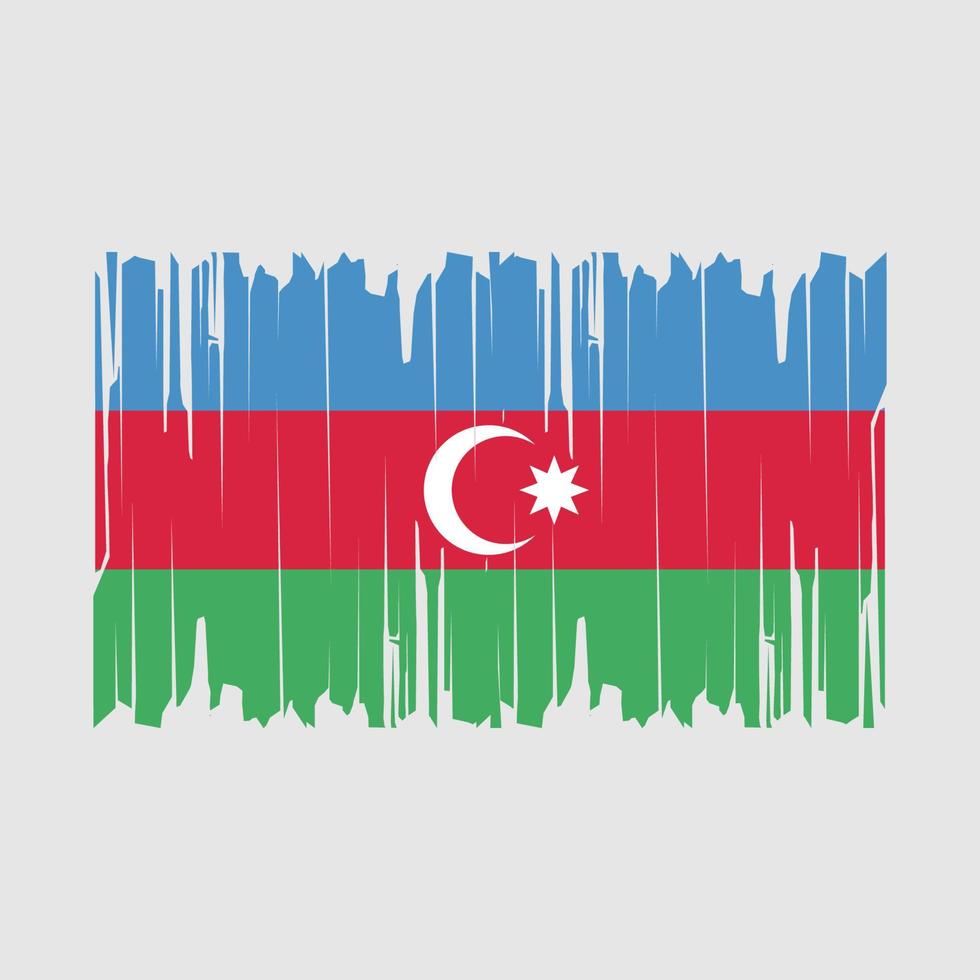 vector de pincel de bandera de azerbaiyán