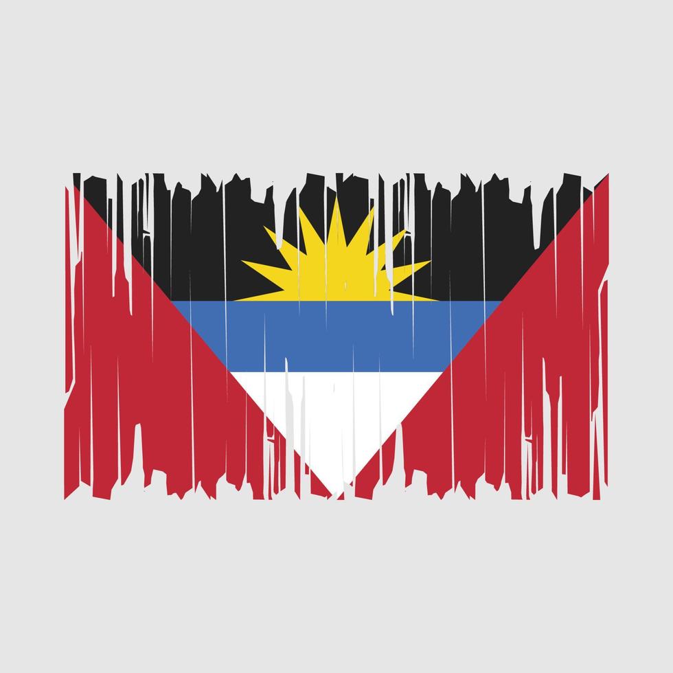 Antigua Flag Brush Vector