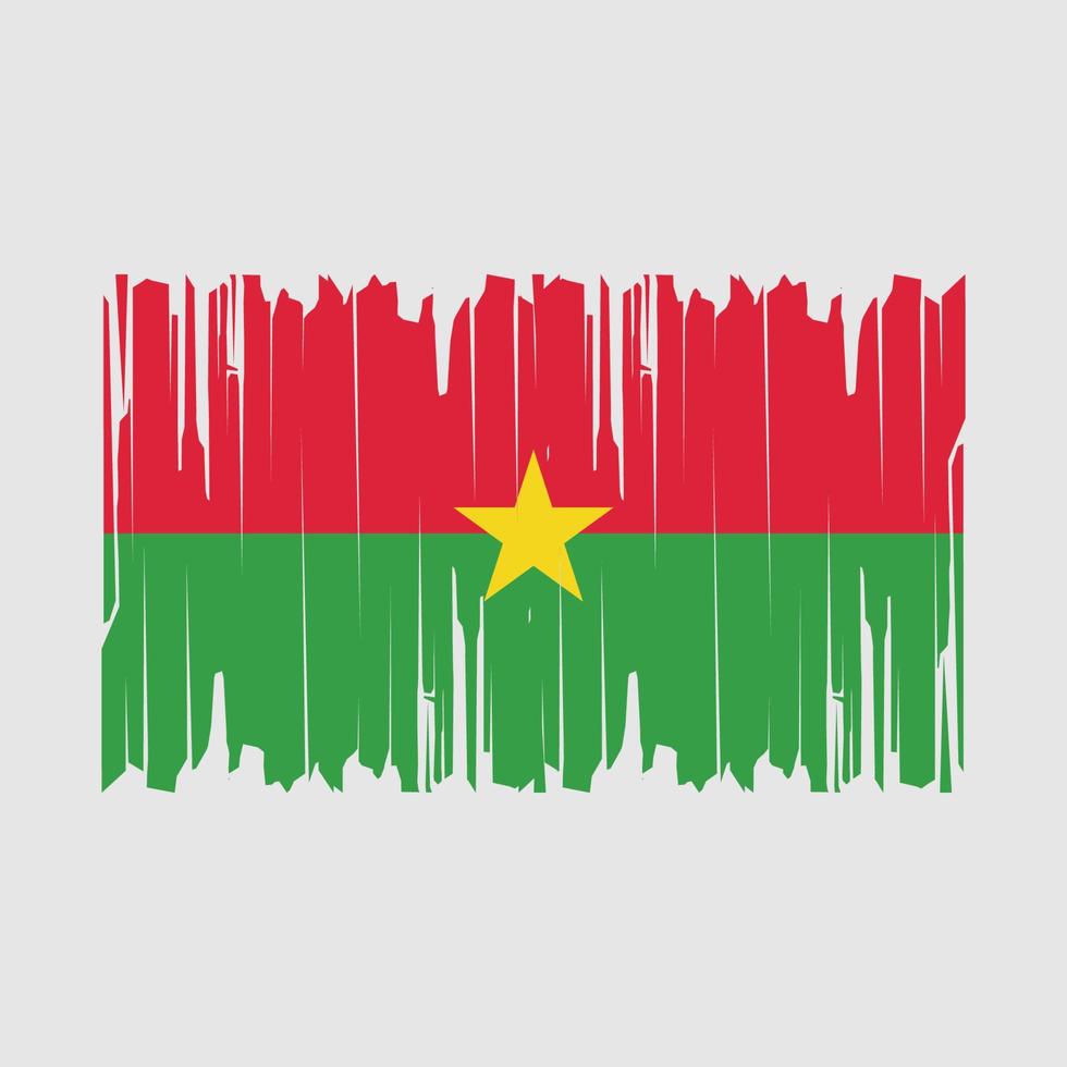 Burkina Faso Flag Brush Vector