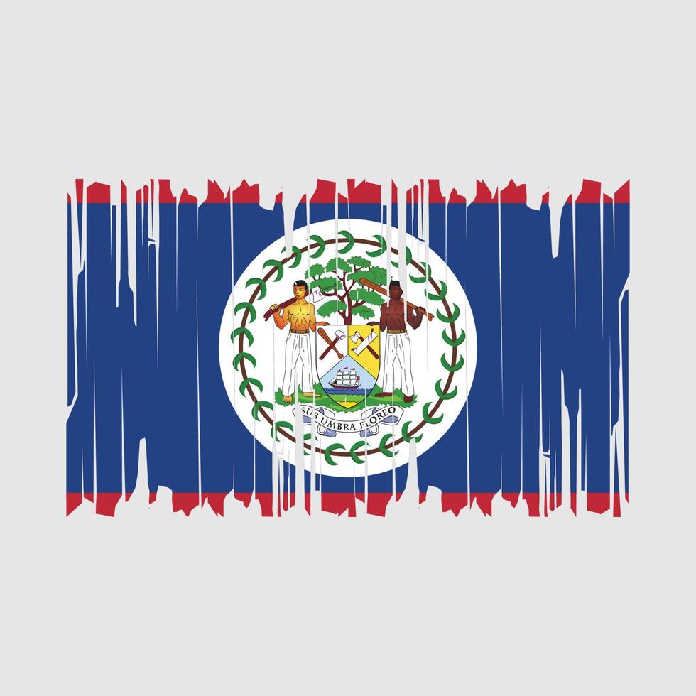 Belize Flag Brush Vector