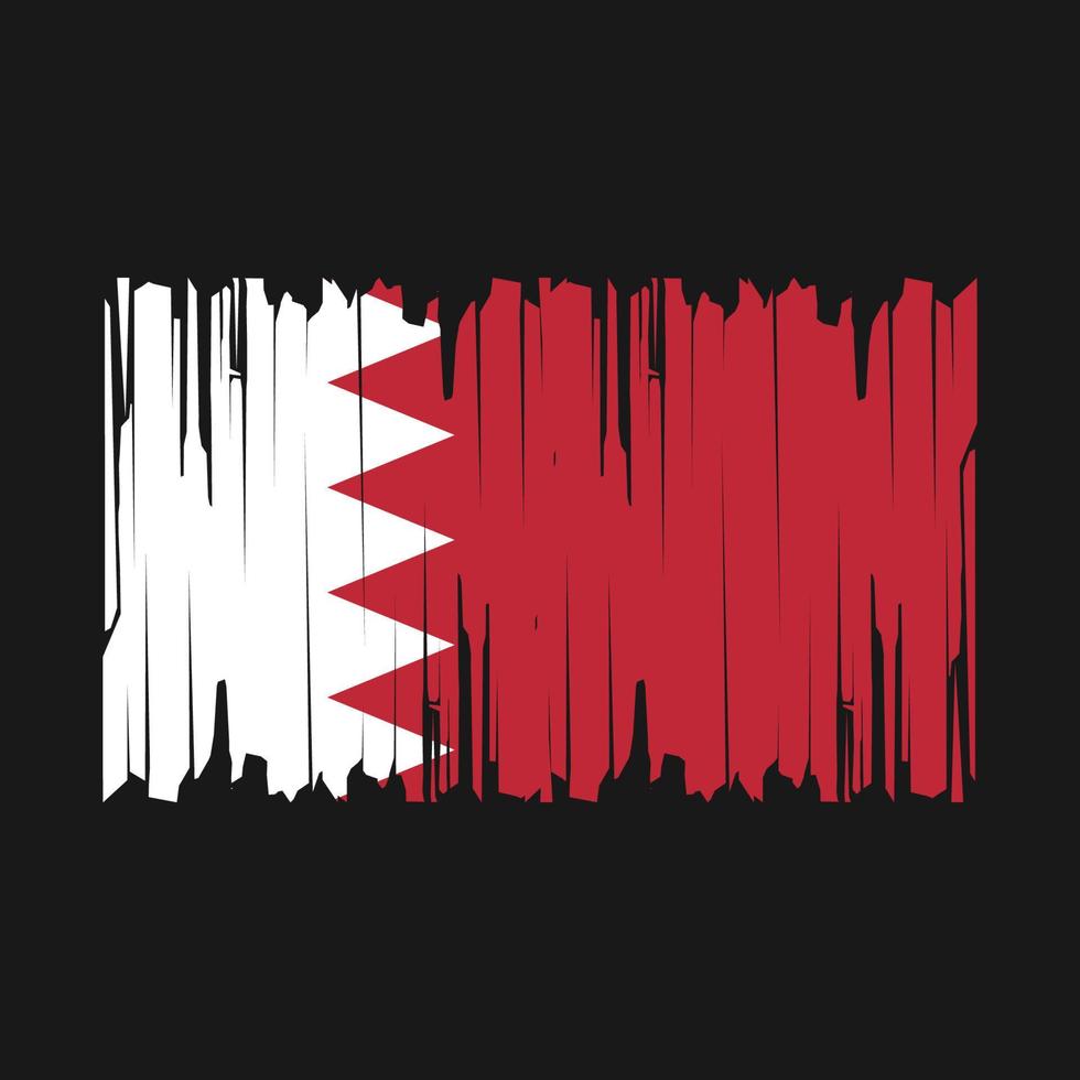 Bahrain Flag Brush Vector