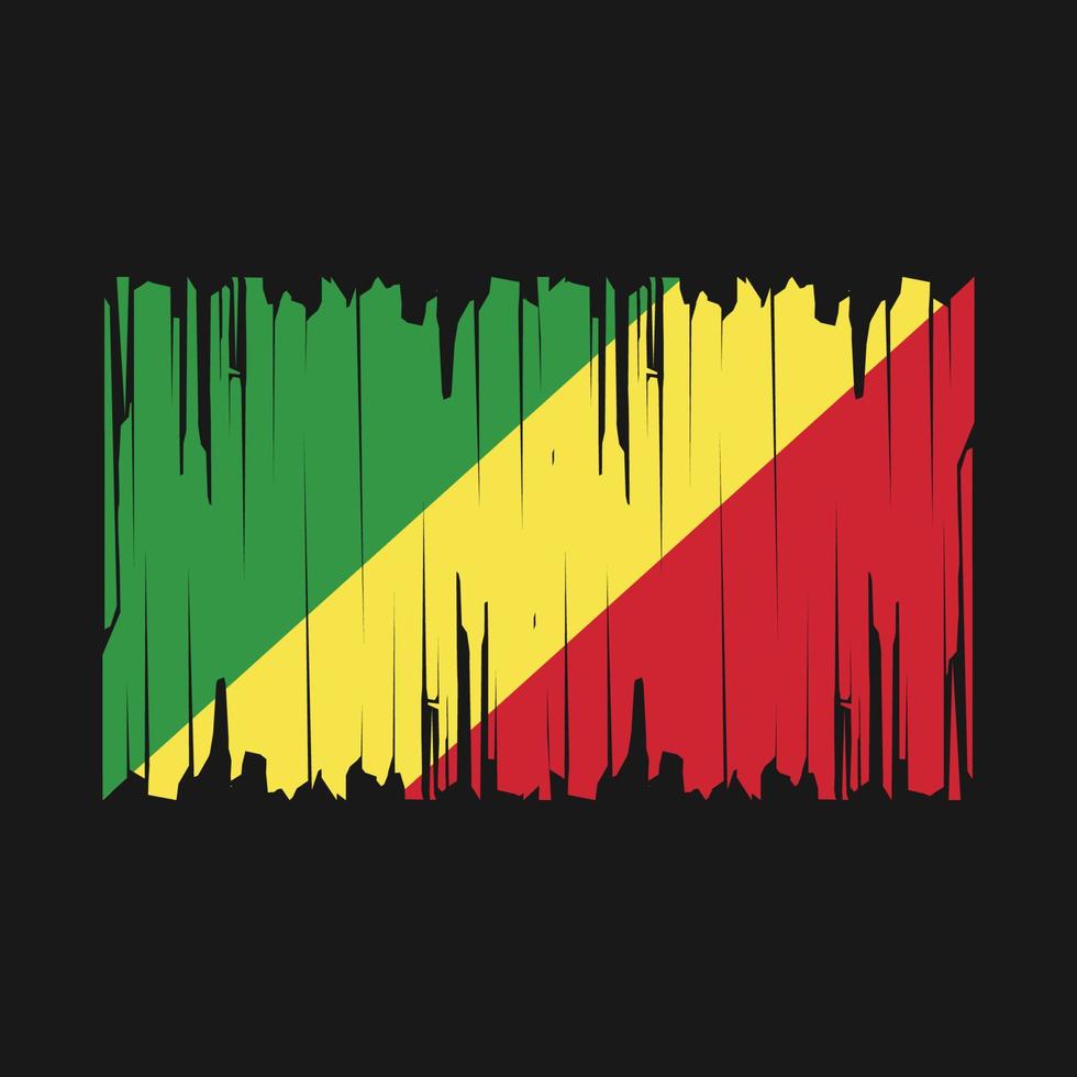 Congo Flag Brush Vector