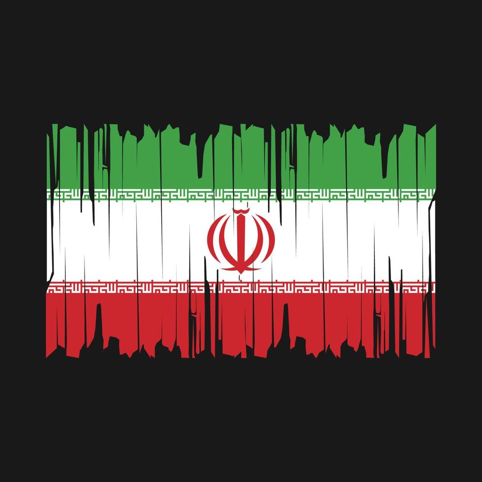 Iran Flag Brush Vector