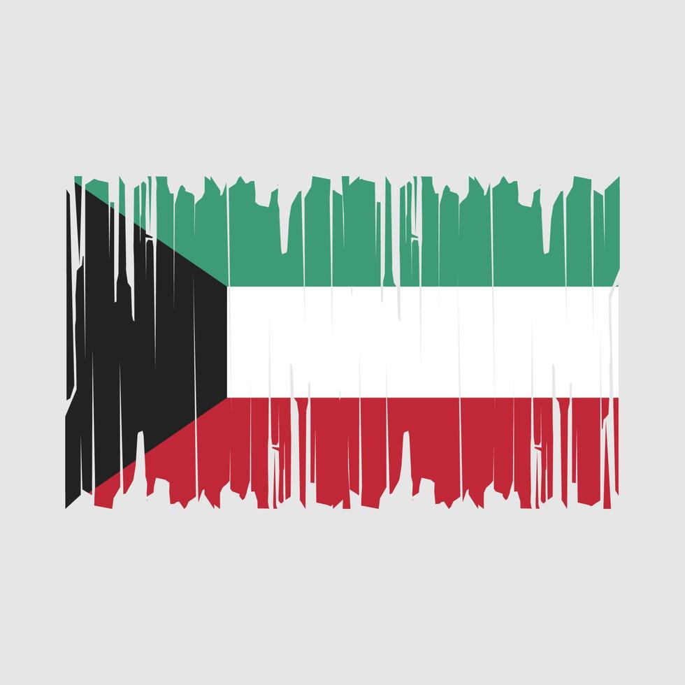 Kuwait Flag Brush Vector