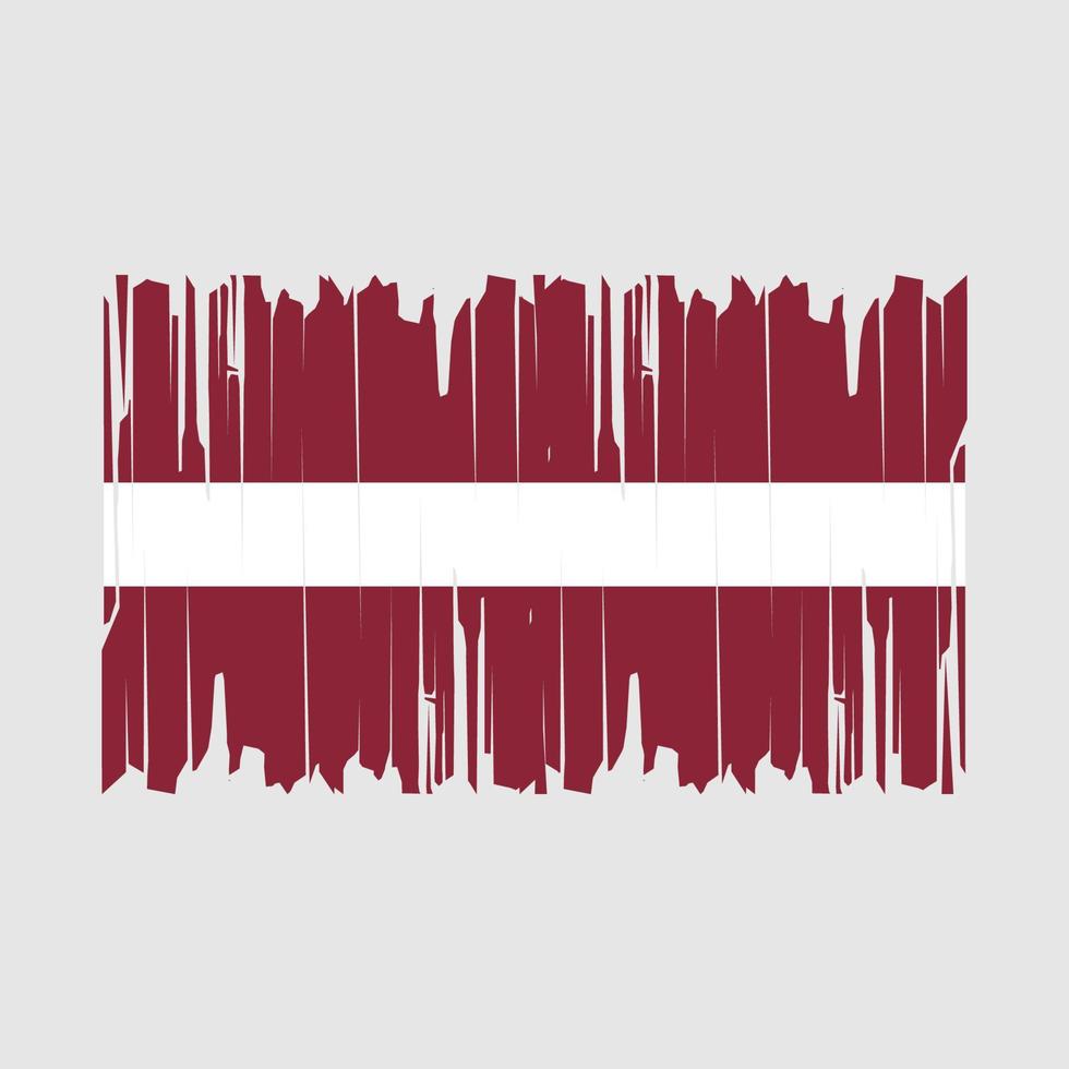 Latvia Flag Brush Vector