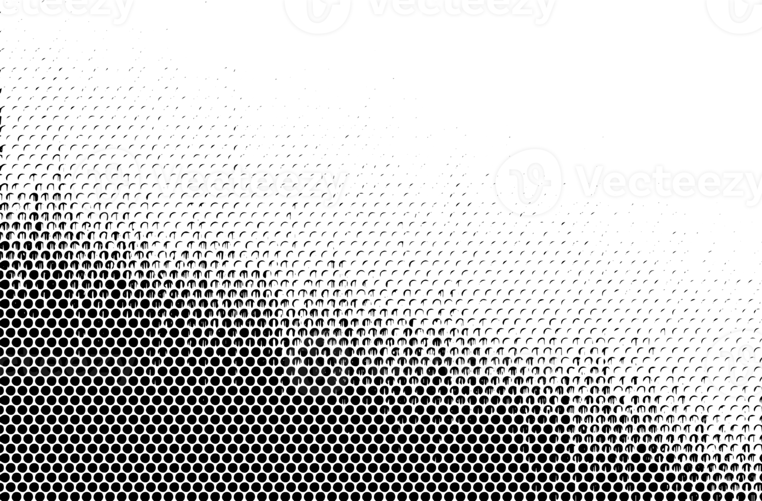 Grunge dots and points texture background. Abstract grainy overlay. PNG graphic illustration with transparent background.