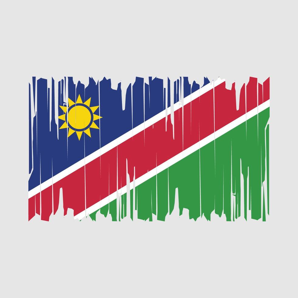 vector de pincel de bandera de namibia