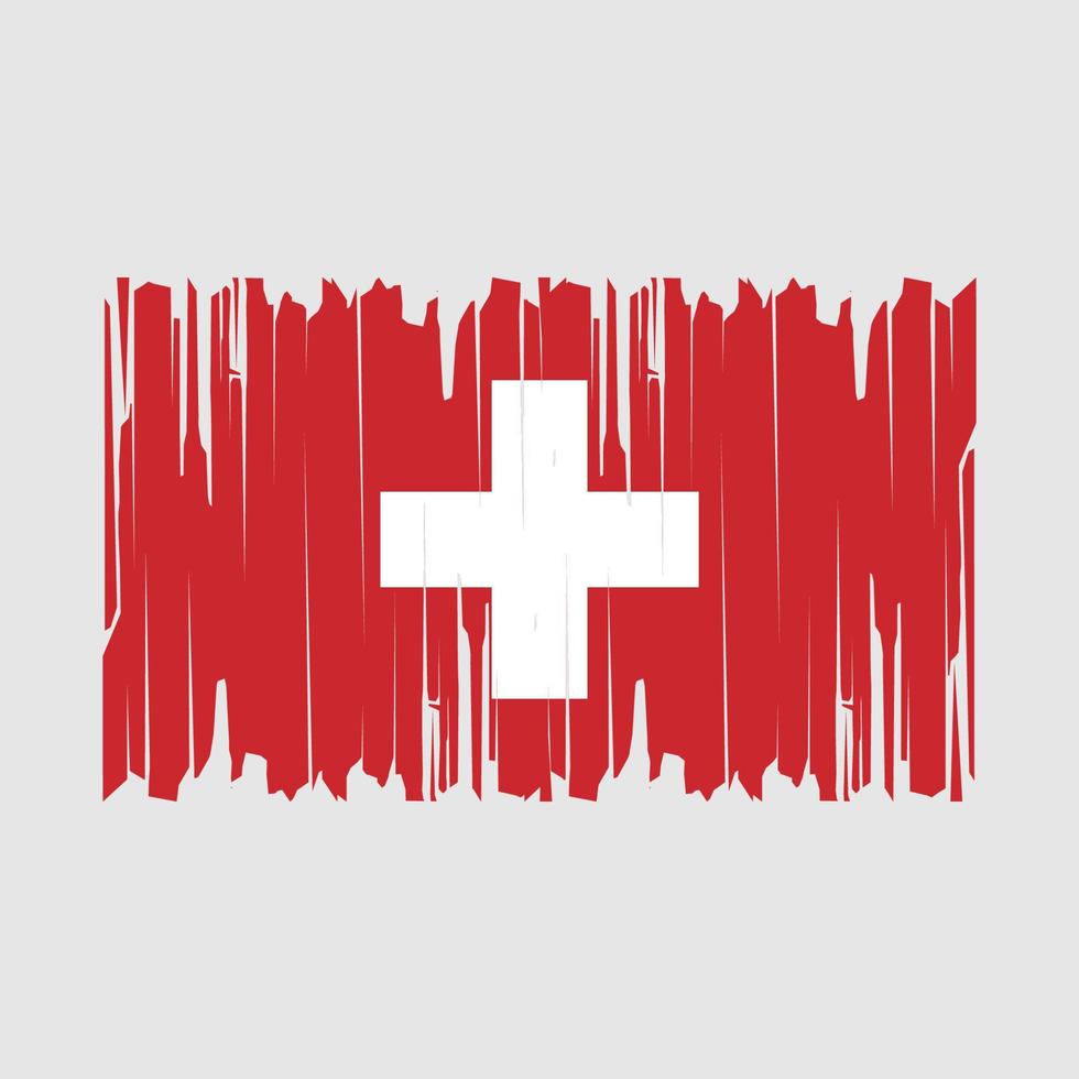 vector de pincel de bandera de suiza