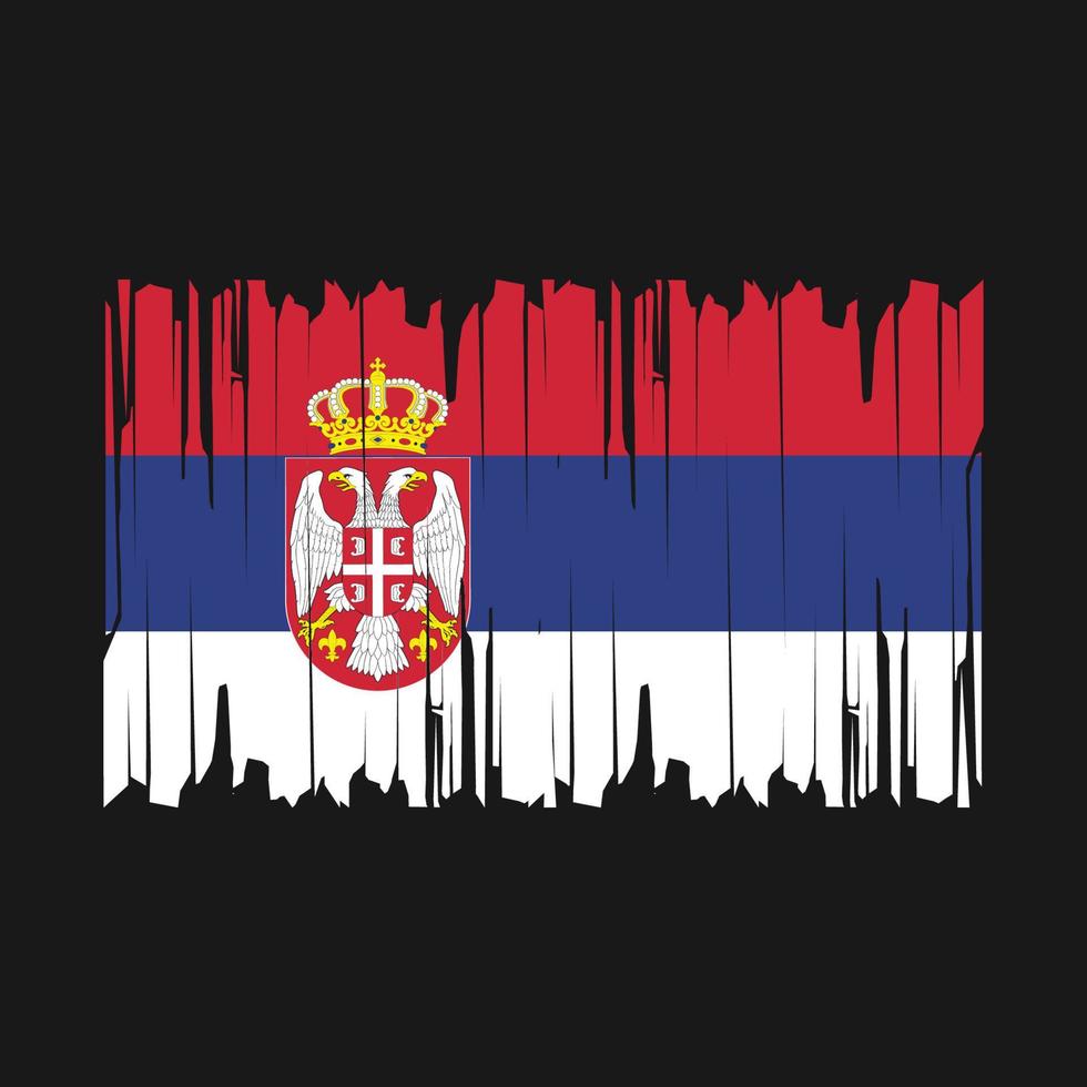 vector de pincel de bandera de serbia