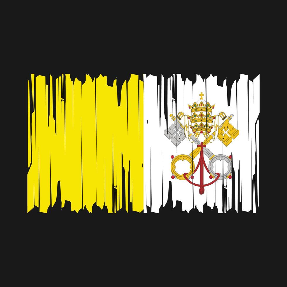 Vatican Flag Brush Vector