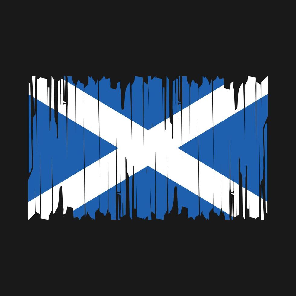 Scotland Flag Brush Vector