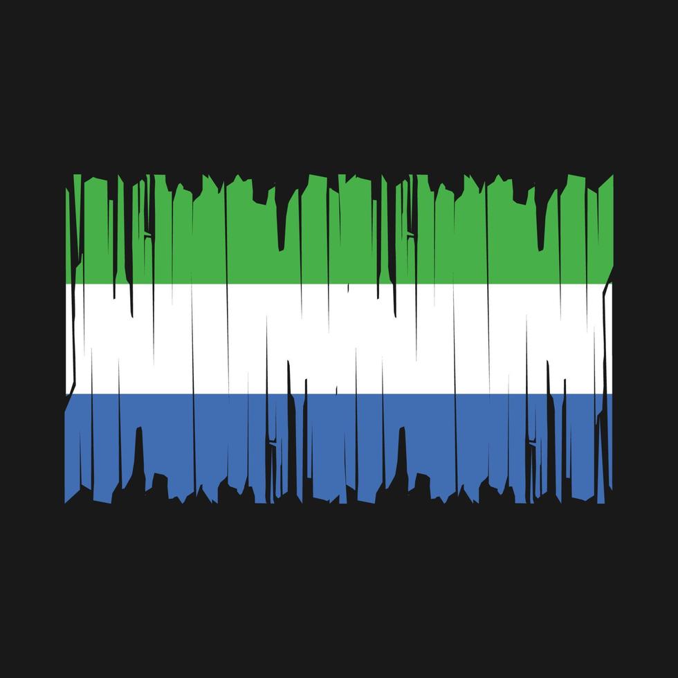 Sierra Leone Flag Brush Vector