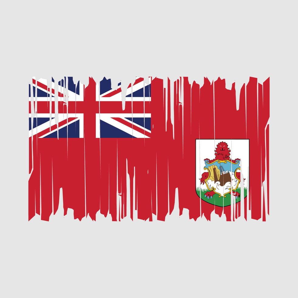 vector de pincel de bandera de Bermudas