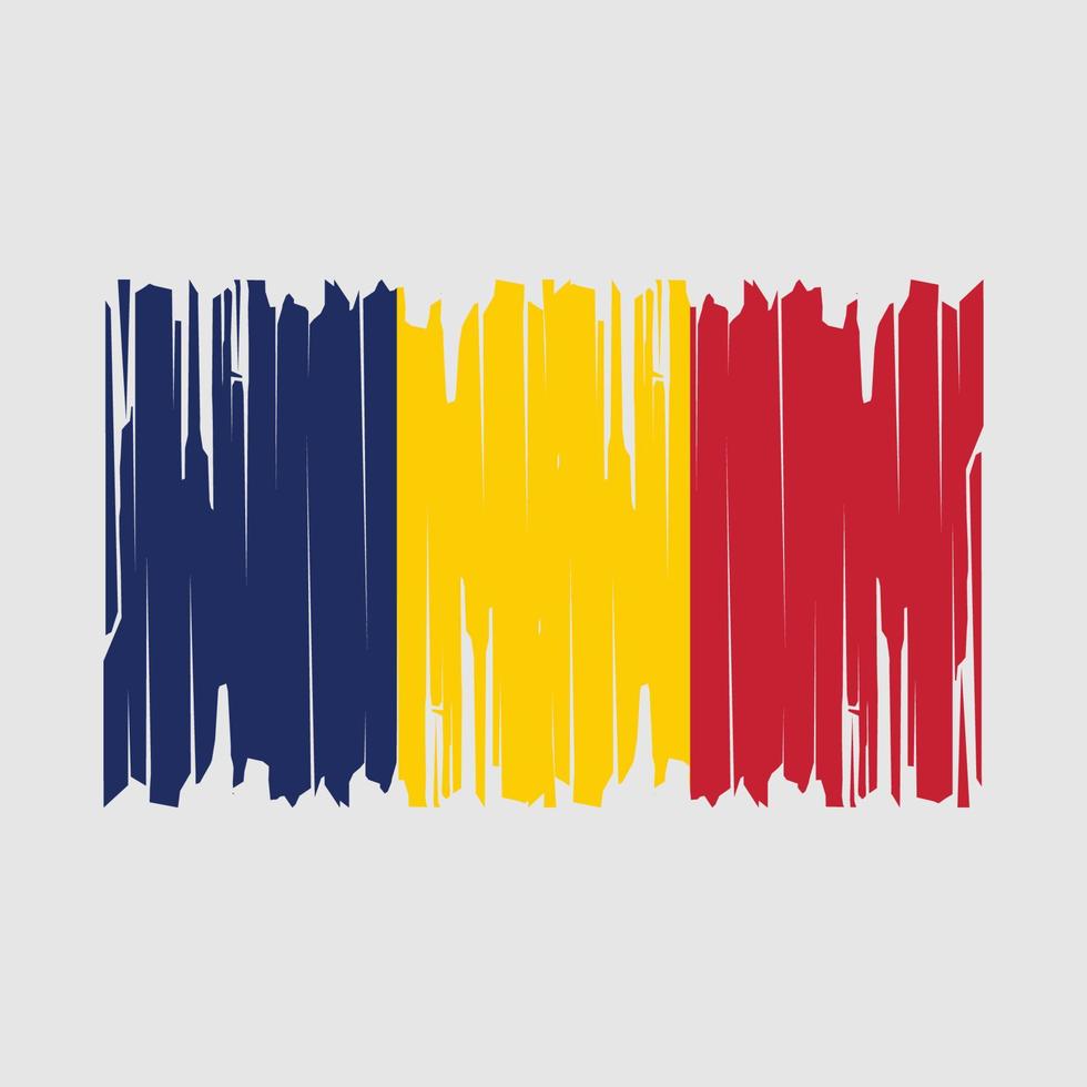 Chad Flag Brush Vector