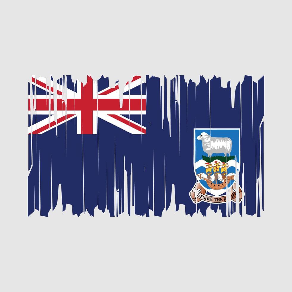 vector de pincel de bandera de las islas malvinas