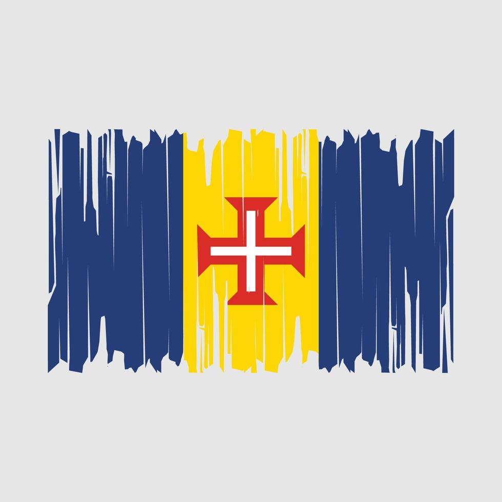 Madeira Flag Brush Vector